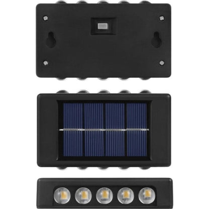 10 Ledli Solar Bahçe Dış Mekan Duvar Aydınlatması 2'li Set